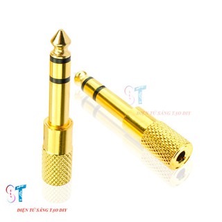 Jack chuyển đổi audio 6.5mm sang 3.5mm - đồng