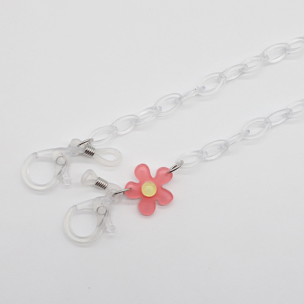 Dây Đeo Mắt Kính Chống Thất Lạc Bằng Acrylic Họa Tiết Hoa Hoạt Hình Dễ Thương