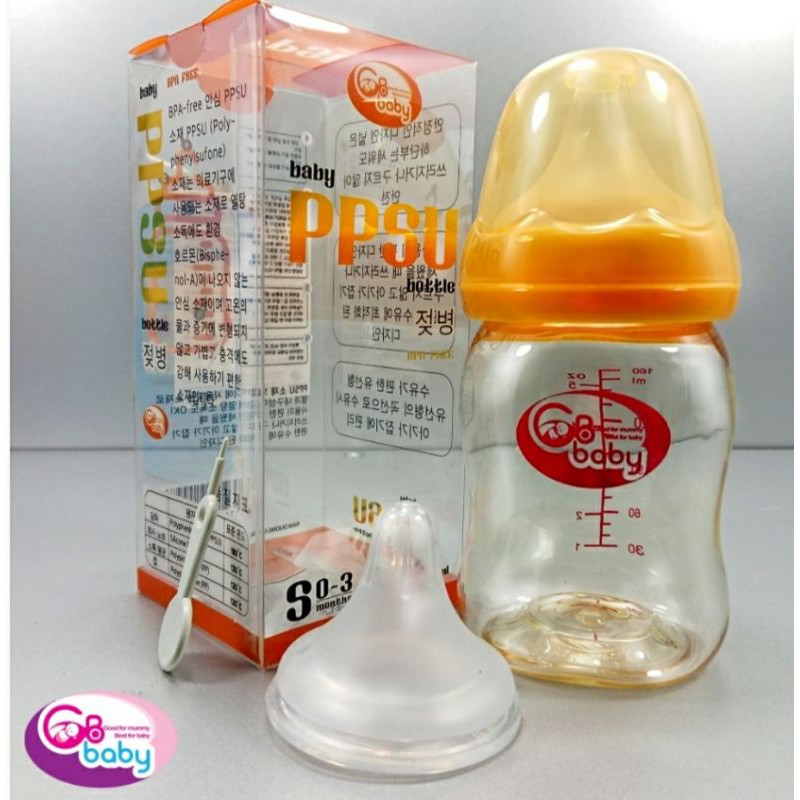 160ml / 280ml - Bình sữa cổ rộng cao cấp PPSU GB BABY (Công nghệ Hàn Quốc)