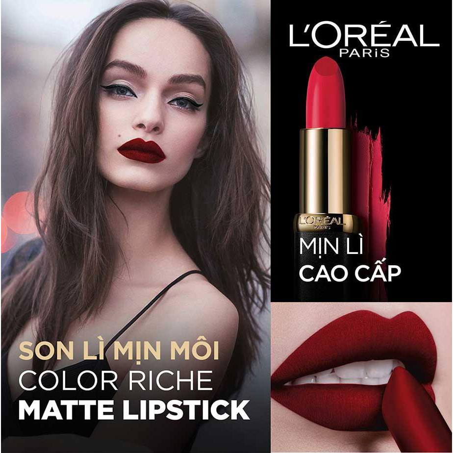 Son lì mịn môi L'Oreal Paris Color Riche Matte BỘ SƯU TẬP THU ĐÔNG - Pháp Chính Hãng