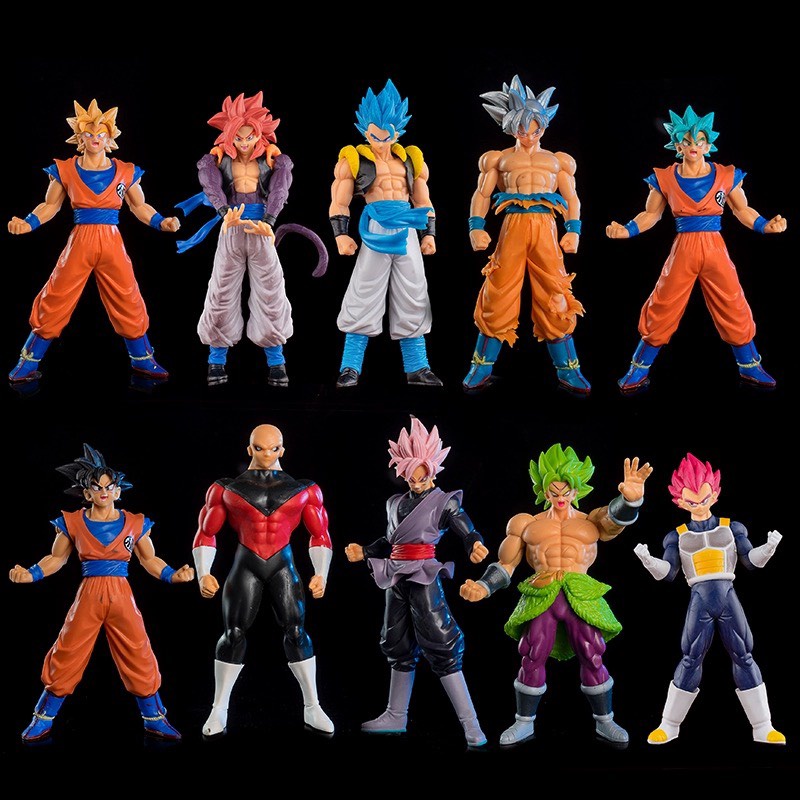 Mô hình Dragon Ball cao 18cm các nhân vật Son Goku Super Saiyan, Vegeta, Gogeta, Broly, Vegeto tùy chọn mẫu
