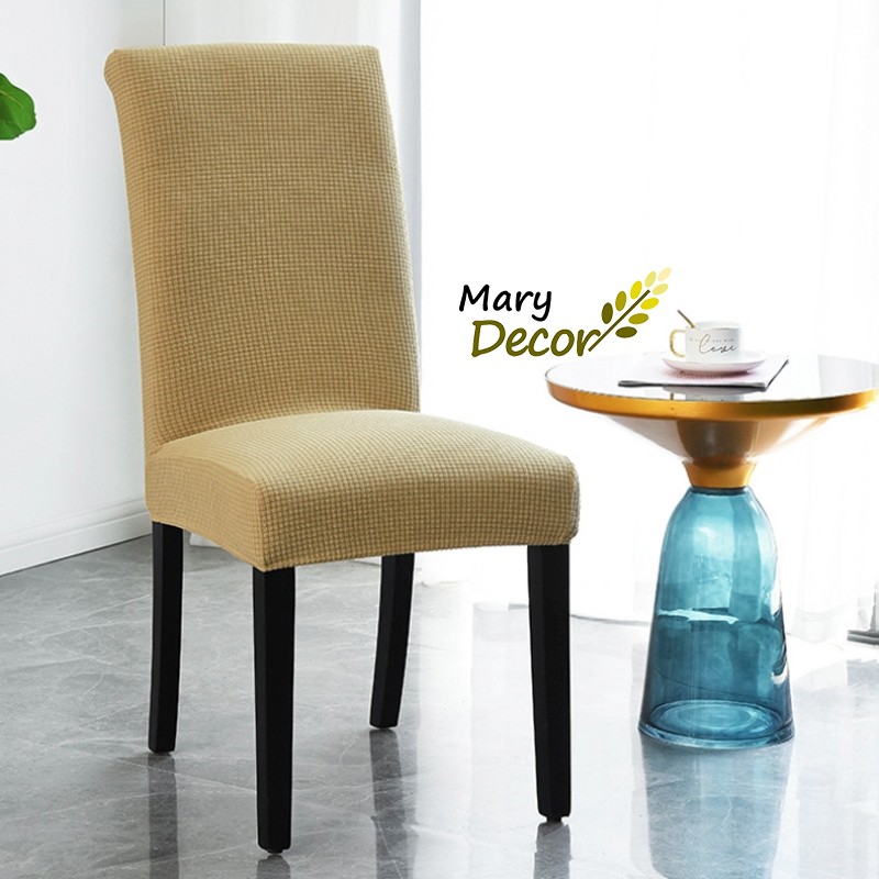 Bọc ghế ăn mềm mịn chuẩn form dùng được cho hầu hết ghế đơn bàn ăn