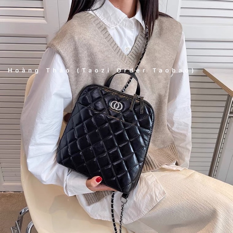 Balo thời trang nữ có lo go kèm vì mini nhỏ dây đeo quai xách ♥️