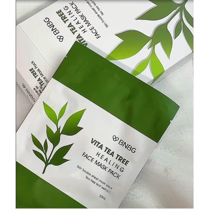 MẶT NẠ BNBG TRÀM TRÀ THẢI ĐỘC DA, GIẢM MỤN VITA TEA TREE HEALING FACE MASK PACK 30ML