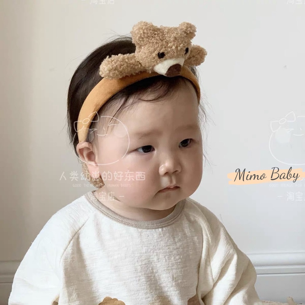 Bờm cài tóc hình thỏ bông, gấu bông đáng yêu cho bé mimo baby KT11