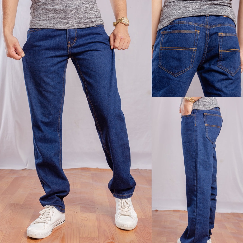 Quần jean nam ống suông jean đẹp siêu bền