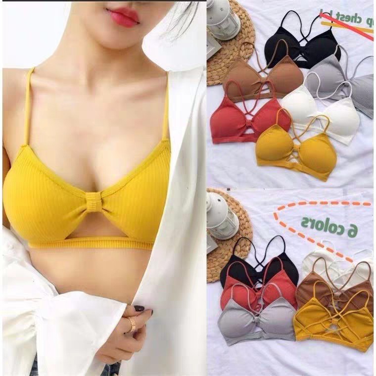 Áo Bra Nữ Len Tăm Thắt Nơ Siêu Hot [Hàng loại I]