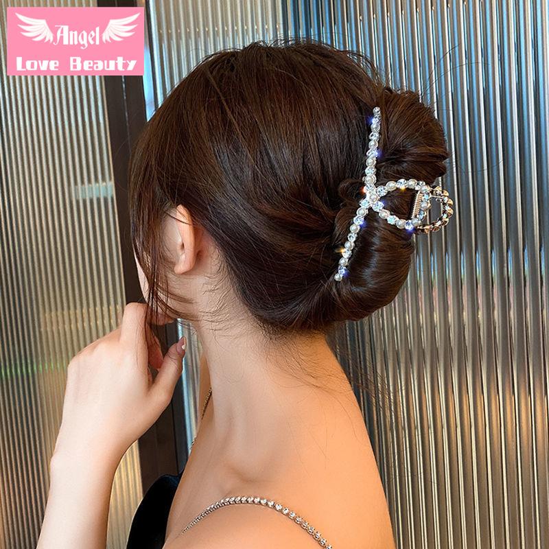 Kẹp Tóc Cỡ Lớn Bằng Kim Loại Thiết Kế Tinh Tế Phong Cách Hàn Quốc