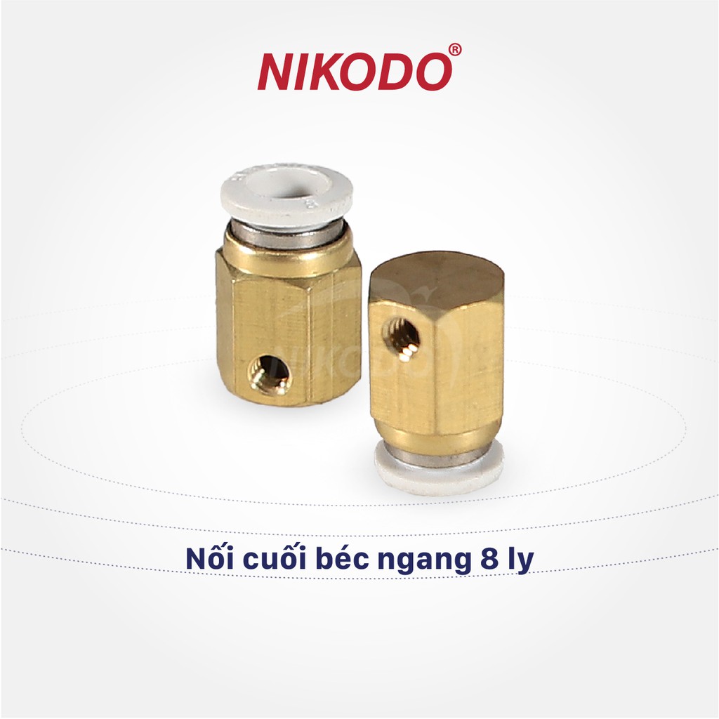 Combo 10 Béc phun sương nối cuối béc ngang 8 ly Nikodo/Phụ kiện tưới nước, tạo ẩm