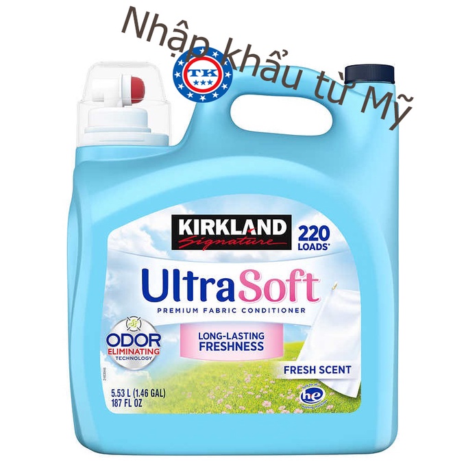 (HCM) Nước Xả Vải Kirkland Signature Ultra Soft Premium Fabric Softener 5.53L