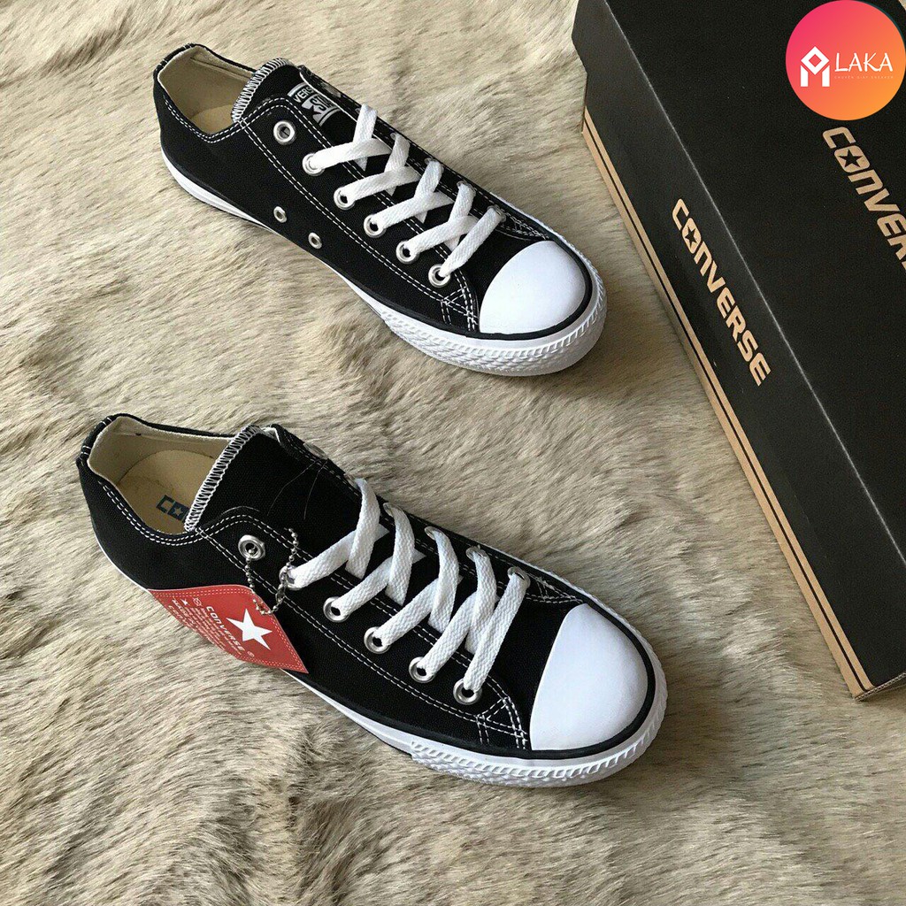 GIÀY THỂ THAO NAM NỮ CONVESE  ĐEN CỔ THẤP [ TẶNG KÈM HỘP+ VỚ] | BigBuy360 - bigbuy360.vn