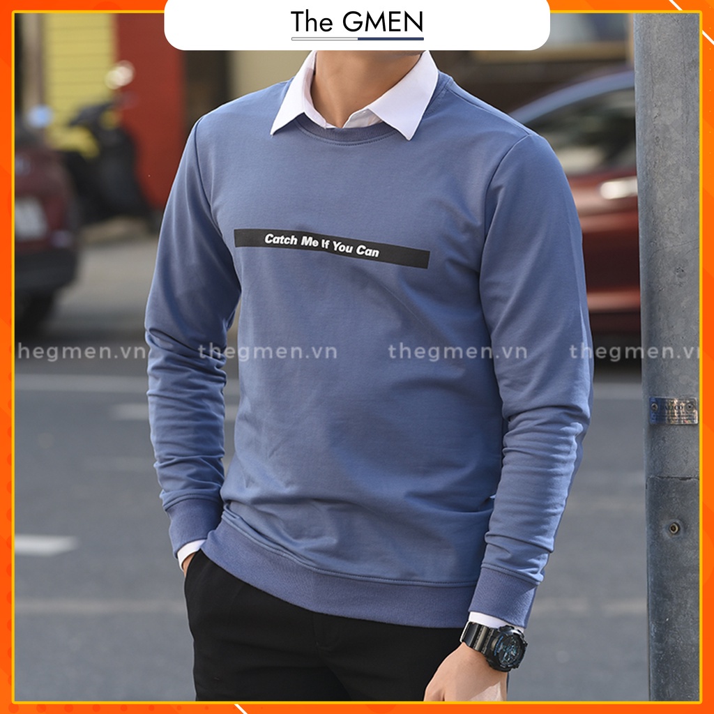 Áo nỉ nam The GMEN Text Sweater họa tiết in ấn tượng, bề mặt mềm mịn, giá tốt