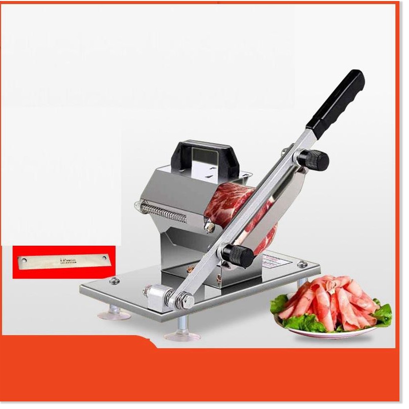 Máy cắt thịt BH 1 THÁNG   Dao cắt thịt, thái thịt đông lạnh đa năng, thiết kế nhỏ gọn, chất liệu cao cấp 7341