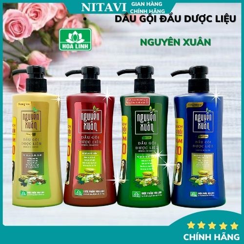 Dầu gội dược liệu Thảo dược Nguyên Xuân, hết gàu, giảm ngừa tóc hư tổn