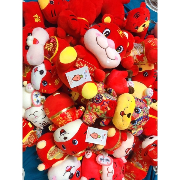 Gấu bông Hổ con da lộn làm quà tết - quà giáng sinh noel