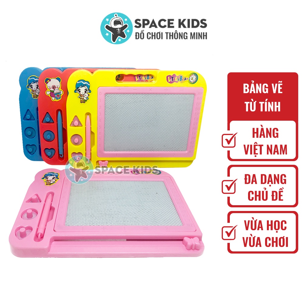Đồ chơi Bảng vẽ cho bé từ tính tự xóa, bảng vẽ thông minh cho bé tập viết và vẽ Space Kids