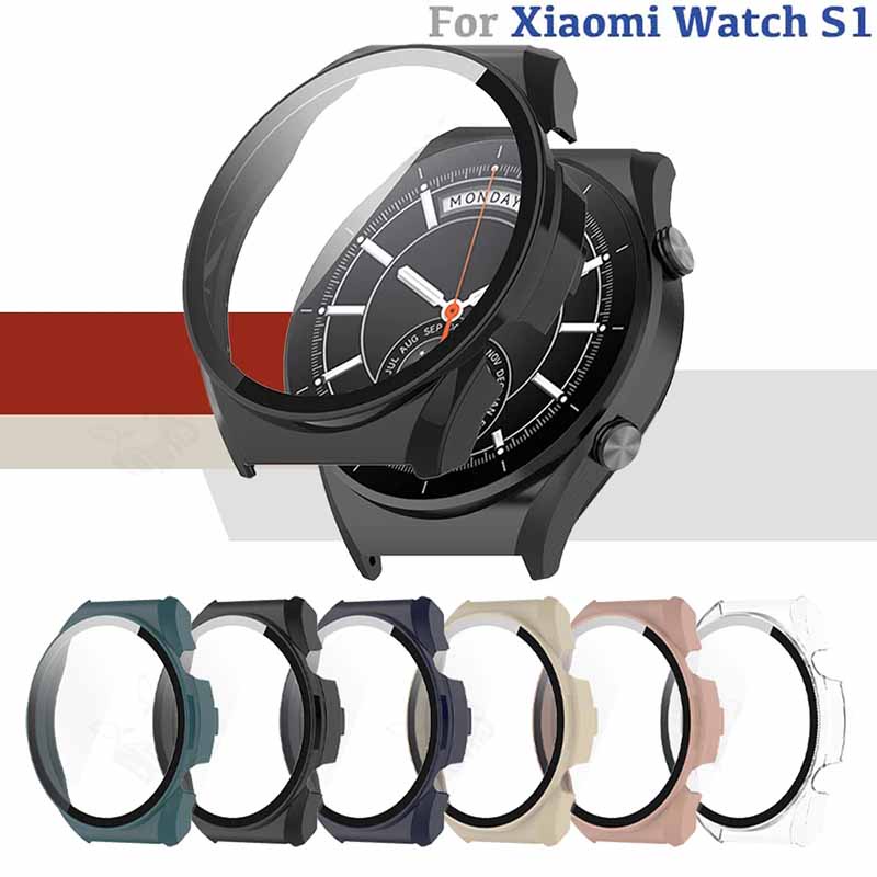 Ốp Bảo Vệ Mặt Đồng Hồ Thông Minh Xiaomi Watch S1 Kèm Kính Cường Lực