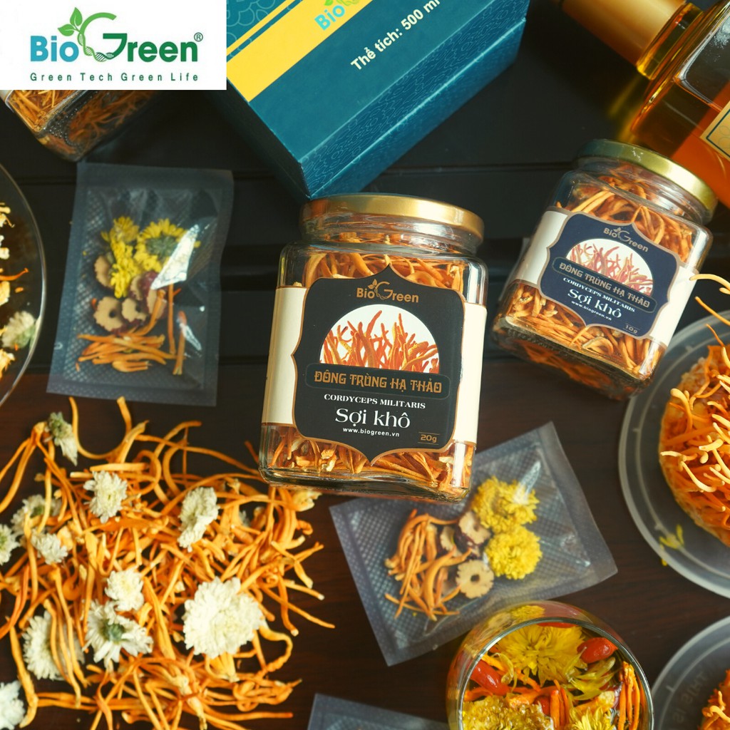 Đông Trùng Hạ Thảo Khô Biogreen Sấy Thăng Hoa Nguyên Con Chính Hãng loại 10g và 20g | BigBuy360 - bigbuy360.vn