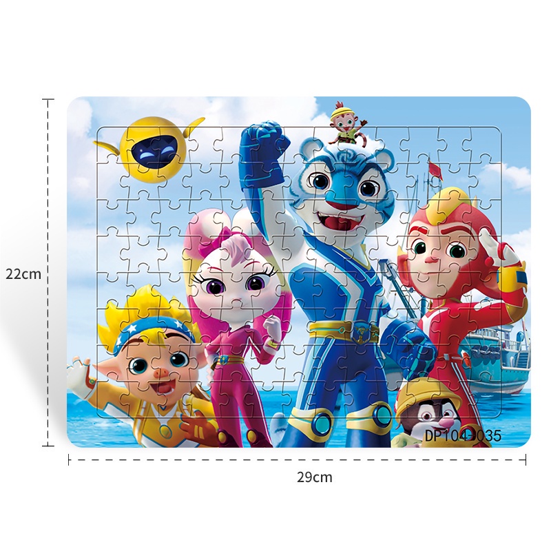 Bộ Đồ Chơi Xếp Hình Hoạt Hình 3 + Gồm 104 Mảnh Ghép Đáy Giáo Dục Sớm Cho Bé