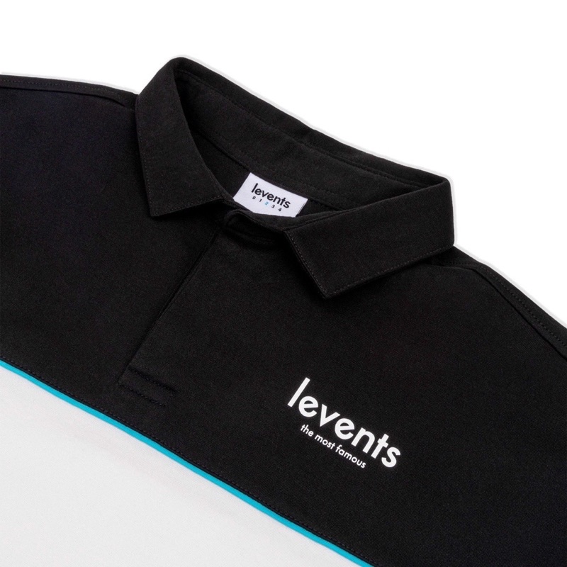 LEVENTS® STRIPLE POLO/ BLACK