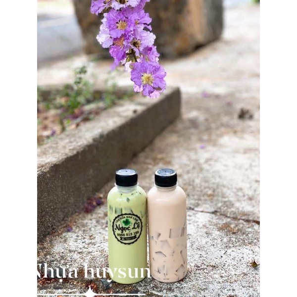 [ RẺ VÔ ĐỊCH ]Chai Nhựa Đựng Trà Sữa Nắp Đen 100ml-330ml-500ml. NHỰA HUYSUN. Có ...