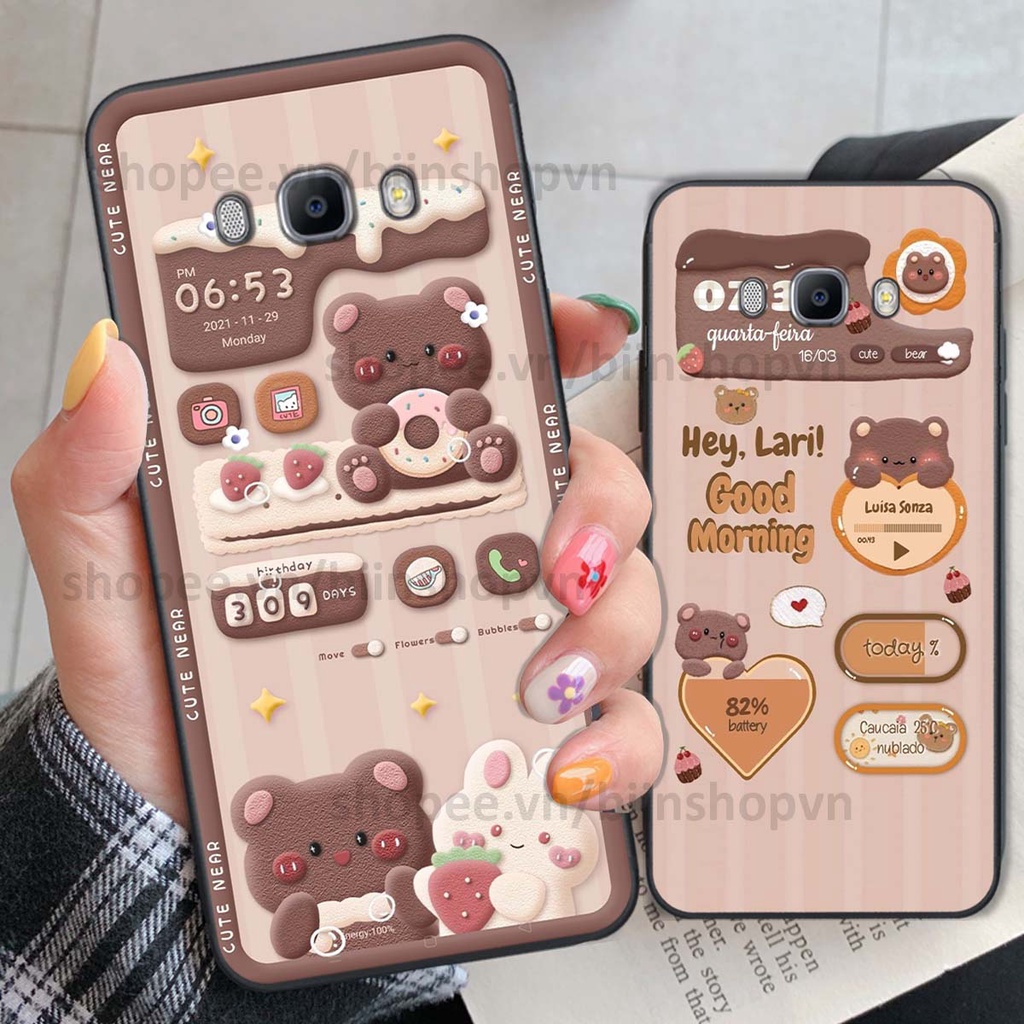 Ốp Samsung J5 / J7 2016 / J510 J710 in 3D icon gấu nổi siêu xinh, siêu đáng yêu, cá tính phong cách
