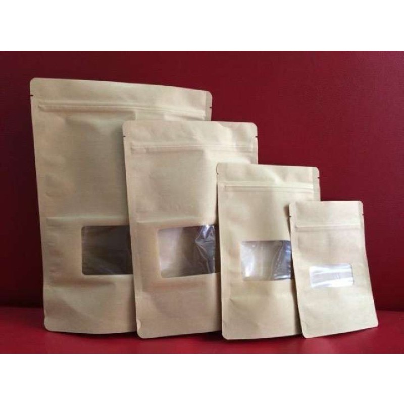 {500g/size (đồng giá)} Túi zipper giấy cửa sổ NHỎ và cửa sổ TRÀN (đủ size)