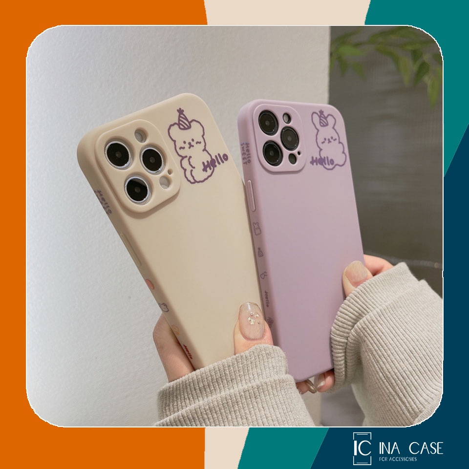 Ốp lưng iphone - Ốp iphone dẻo gấu hello iphone 5/5s/6/6plus/6s/6s plus/6/7/7plus/8/8plus/x/xs/xs max/11/11promax