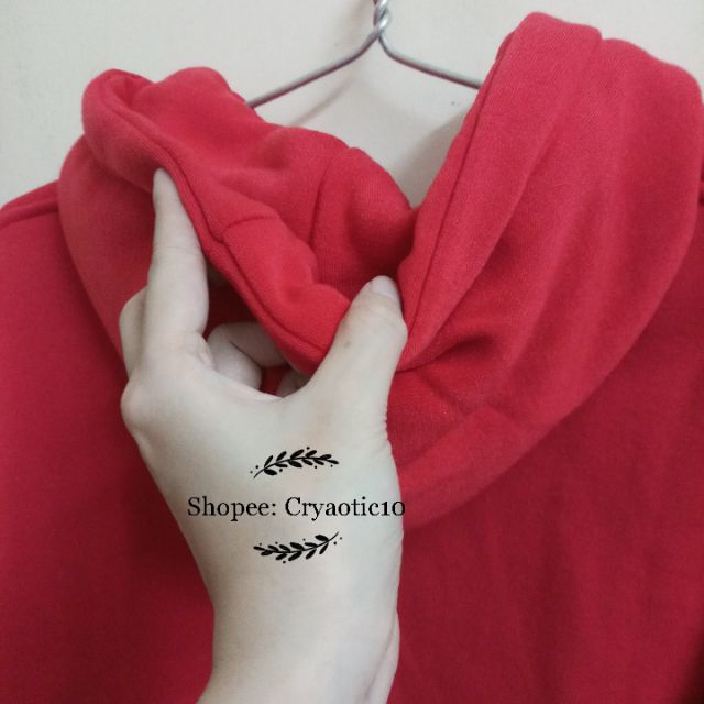 [Kèm hình thật] Hoodie nỉ dày đỏ tươi red basic hoodie unisex | WebRaoVat - webraovat.net.vn