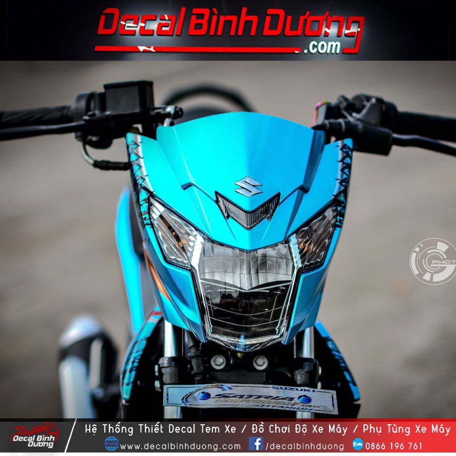 Tem Trùm Suzuki Satria 🍀 FREE SHIP 🍀 Màu Sắc 85% - Xanh Đen
