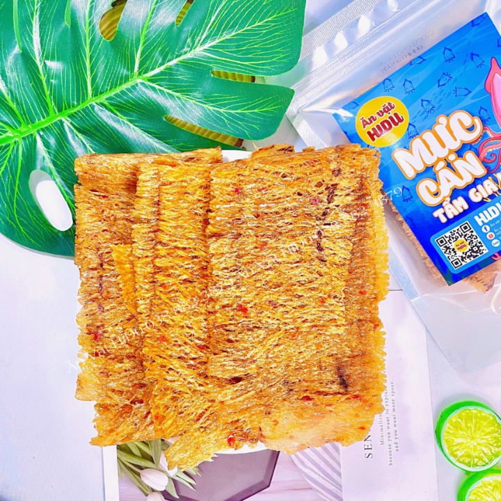 Mực cán tẩm gia vị nguyên con nha trang HiDu 100gr loại ngon đậm vị