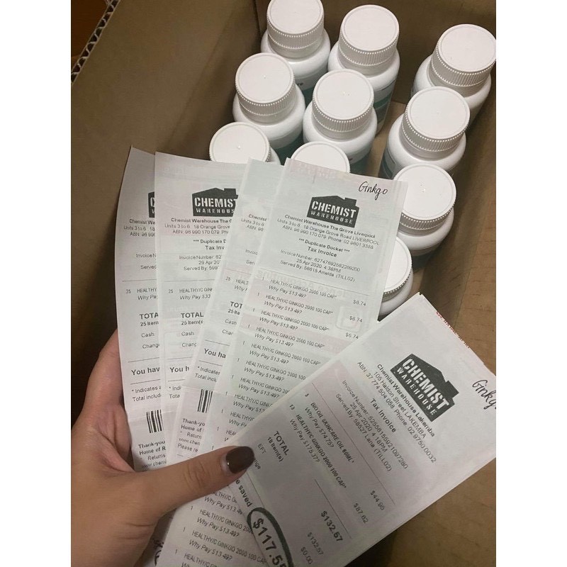 Viên uống bổ não Úc Healthy Care Ginko Biloba 2000 100 Viên