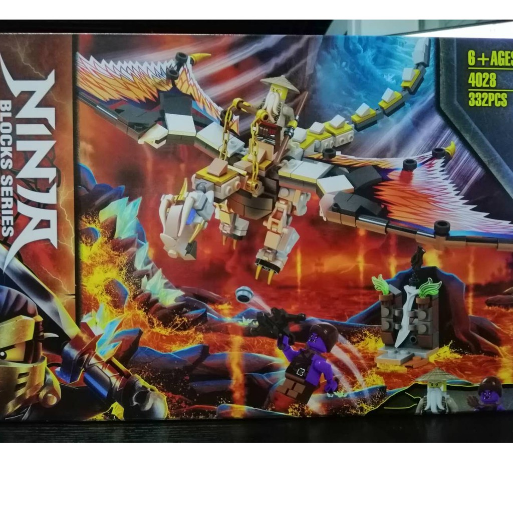 Đồ chơi Lắp ráp Mô hình Ninjago Wu's Battle Dragon Season RỒNG Ninja 332pcs zm4028 7181