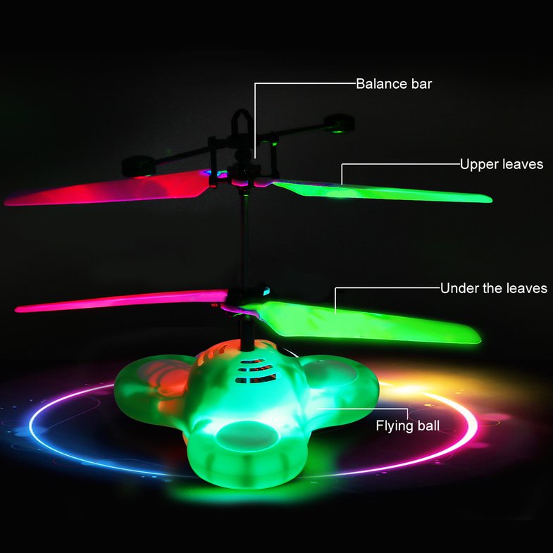 Đồ chơi đĩa bay UFO cảm biến hồng ngoại có đèn LED