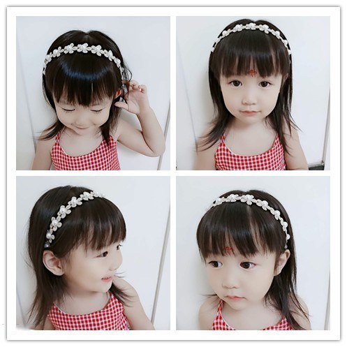 CA09 Cài tóc hoa ren kem tiểu thư