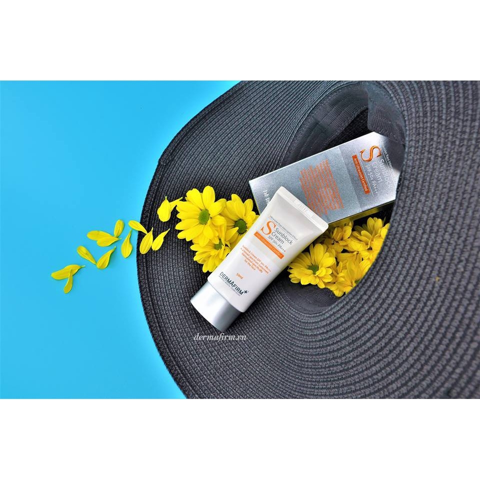 Combo 5 sản phẩm  Kem chống nắng vật lý Dermafirm SunBlock Cream SPF 50+ PA+++ Hàn Quốc