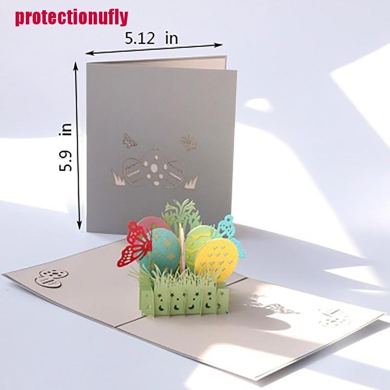 [proflyVN]3 Pack Easter Pop Up Cards - Easter Card, 3D Card, Easter Greeting Card, Easter