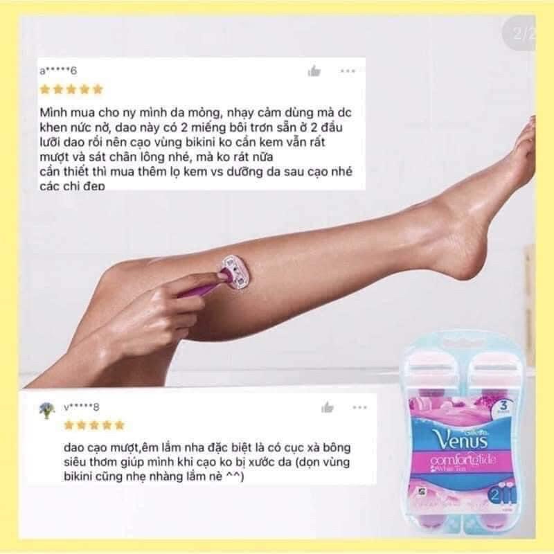 Dao Cạo Nữ Gillette Venus Sensitive Plus 3 lưỡi