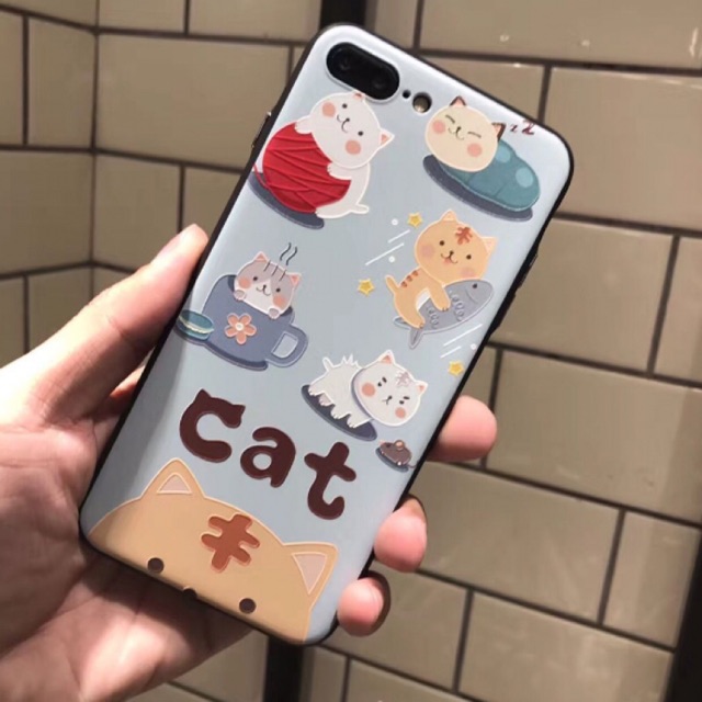 Ốp mèo CAT xanh oppo/ iphone/samsung