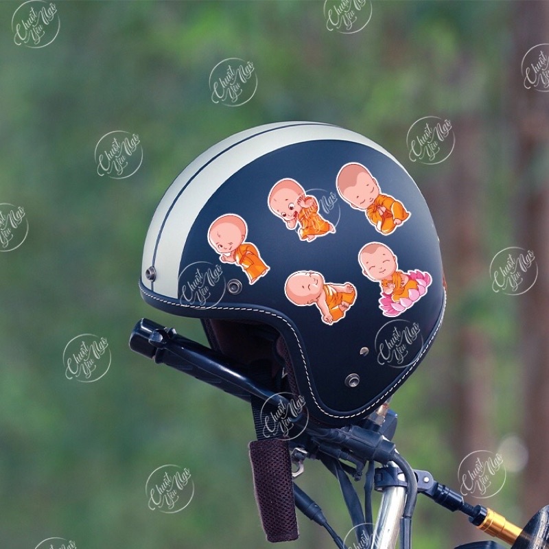 Bộ sticker 15 Chú Tiểu siêu dễ thương hình dán trang trí điện thoại laptop nón bảo hiểm chất liệu chống thấm nước NT 50