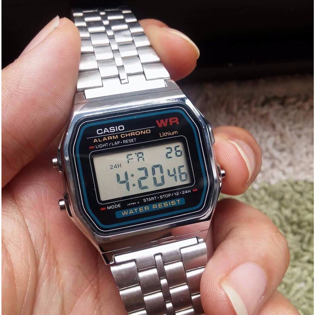 [HOT 2021 - Cao Cấp] Đồng hồ nam casio A159WR Full box điện tử chống nước siêu cá tính và trẻ trung năng