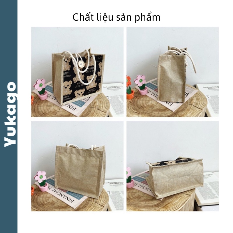Túi nữ chất liệu cói mini kẹp nách phong cách Hàn Quốc thời trang biển Yukago 252520525