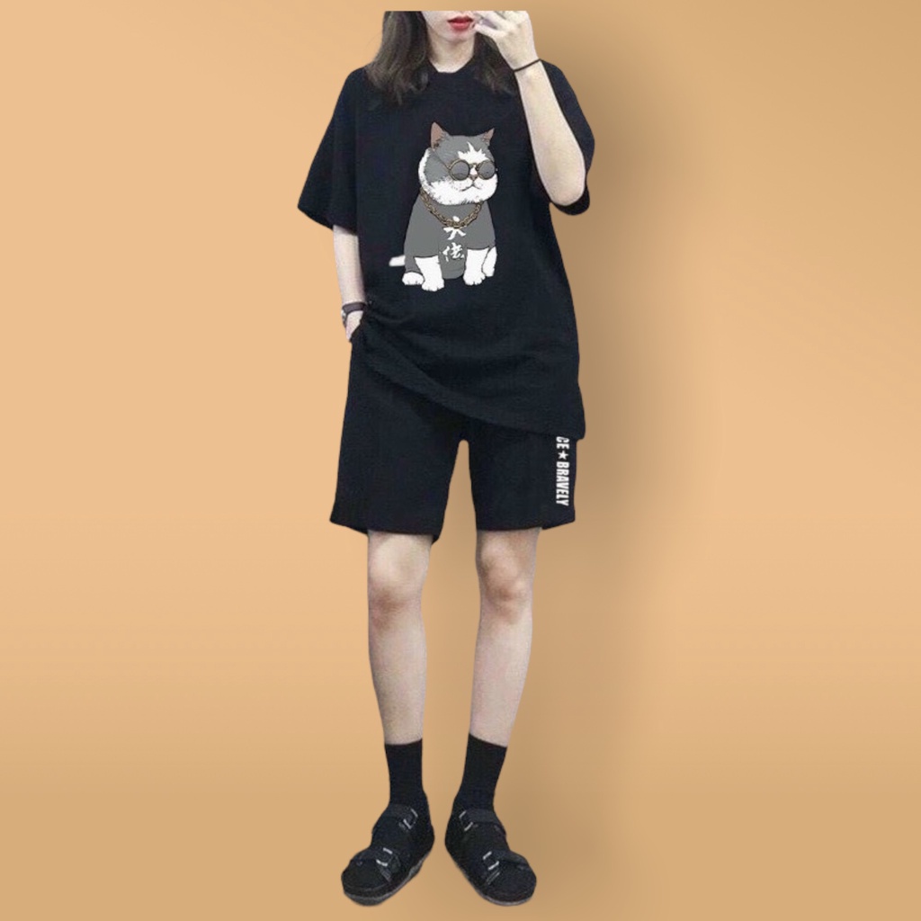 ĐỒ BỘ THỂ THAO,SET BỘ THỂ THAO IN HÌNH CON MÈO ĐEO MẮT KÍNH SIÊU NGẦU TẬP GYM HAY ĐI CHƠI ĐỀU ĐẸP ,MẪU MỚI NHẤT