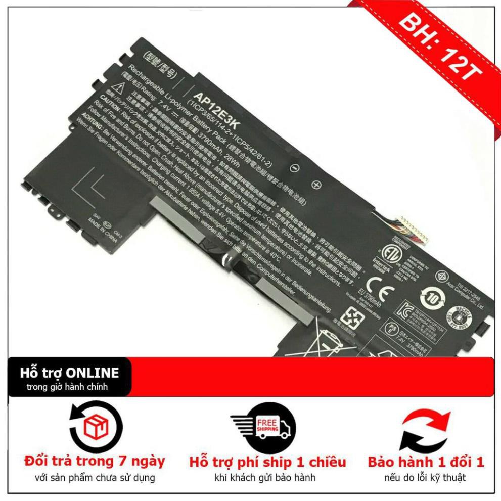 Pin laptop Acer S7(zin), S7 191 Ultrabook 11&quot; 11CP5/42/61-2 AP12E3K