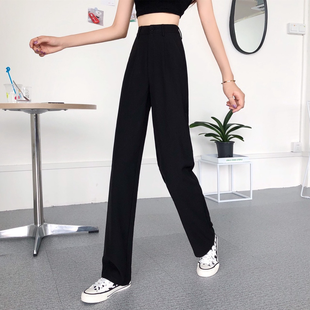 Quần Jeans Nữ Ống Suông OoKi Vải COTTON 100% Co Giãn 4 Chiều Cao Cấp