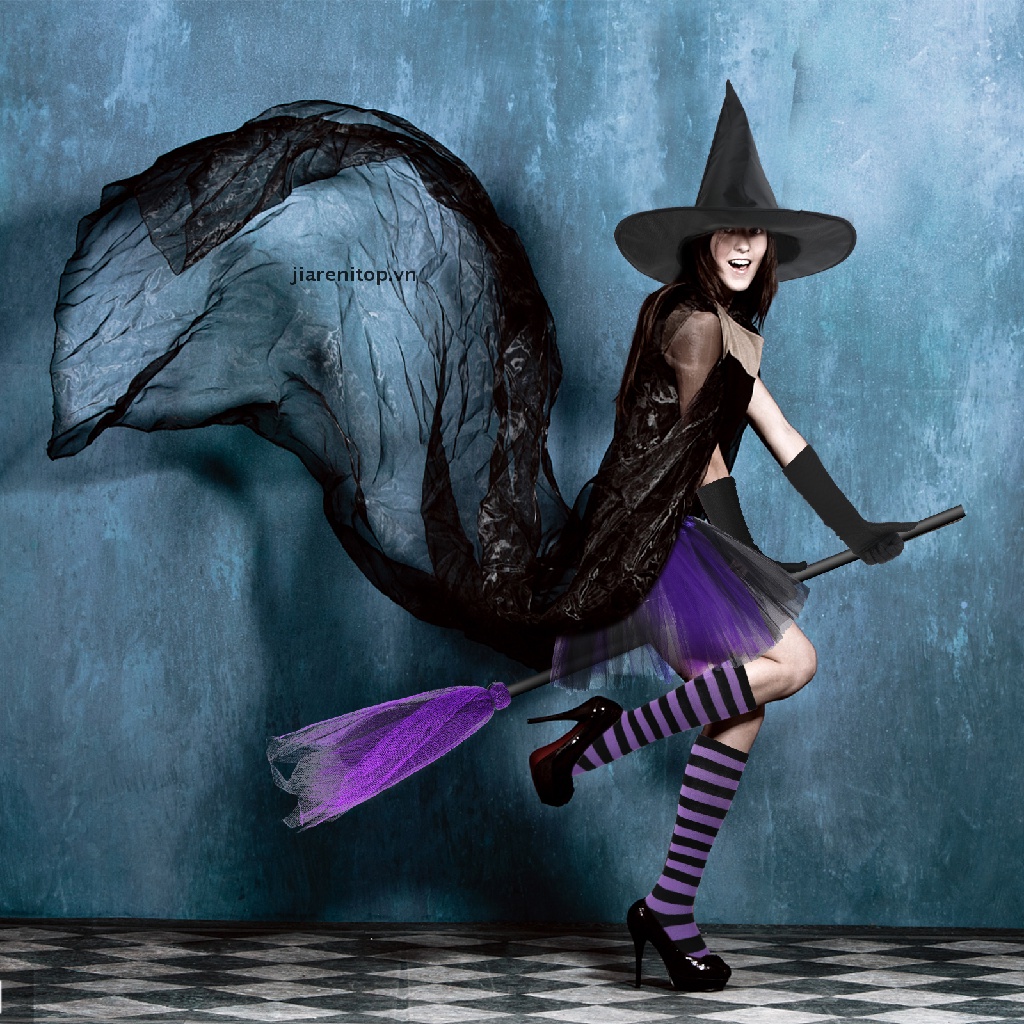 Bộ Trang Phục Hóa Trang Phù Thủy Màu Đen Cho Lễ Halloween