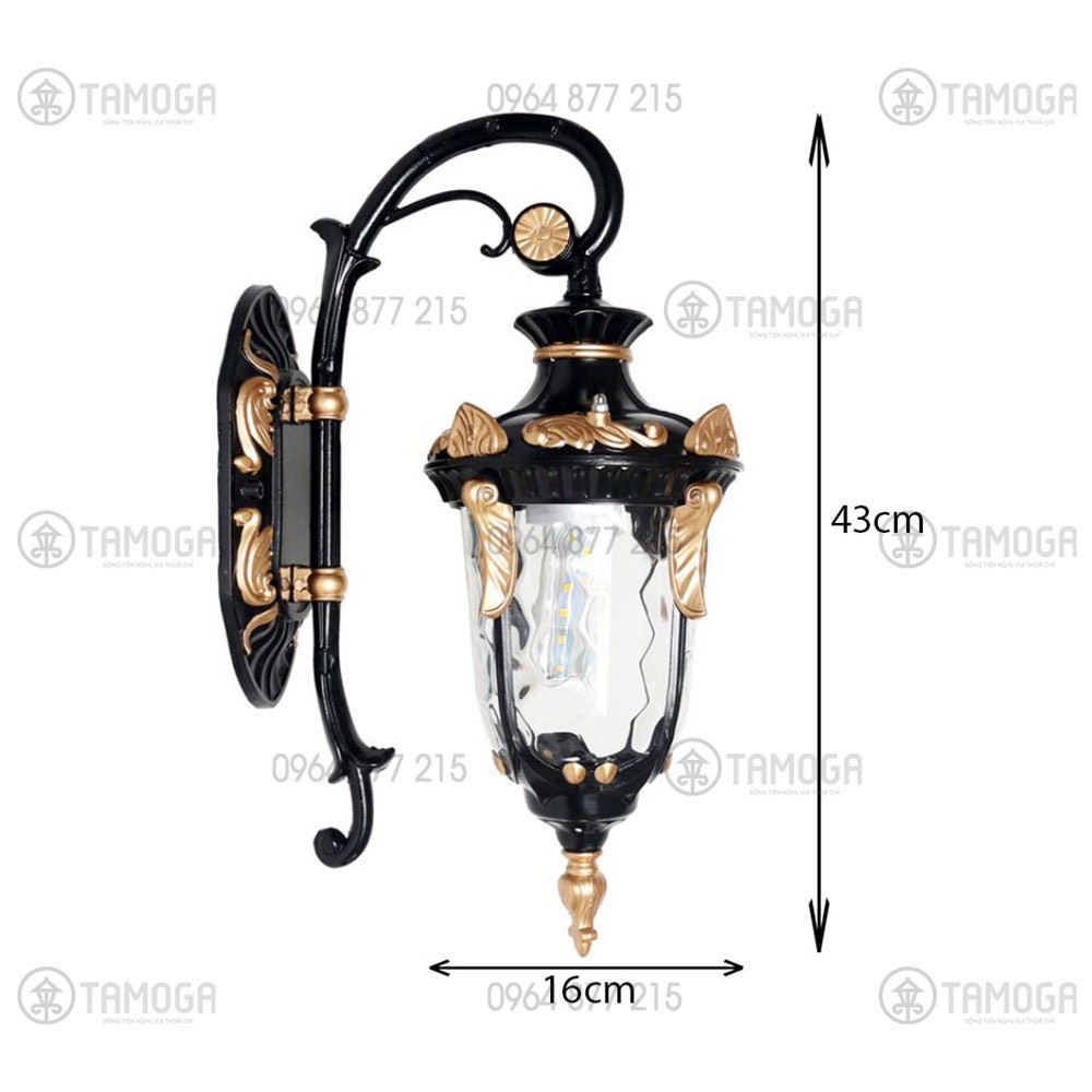 Đèn treo ngoài trời, đèn treo tường cổ điển DGT 096 + Tặng kèm bóng led 9w