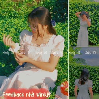 [Ảnh thật] Váy trắng voan cúc bọc cổ bèo nhún ngực tay bồng - Đầm trắng voan cúc bọc kỷ yếu tay bồng siêu xinh