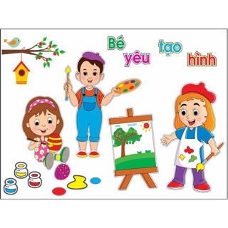 Tranh góc mầm non( tranh chuẩn về màu sắc và chất lượng )