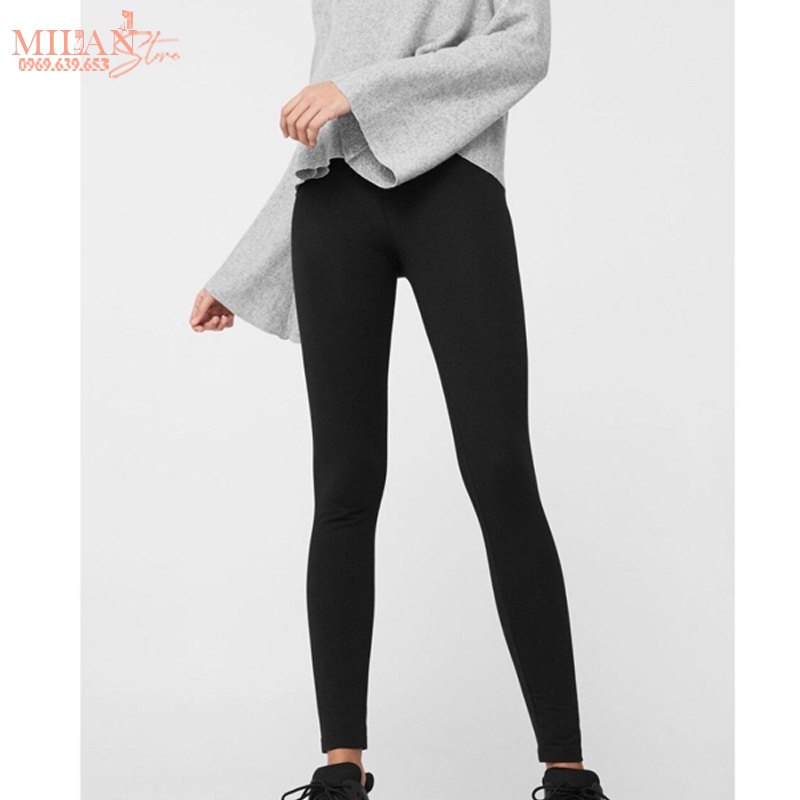 Quần legging dài cạp cao gen bụng nâng mông vải Umi dày co giãn 4 chiều nữ mặc tập yoga gym đi học làm công sở thoải mái | BigBuy360 - bigbuy360.vn